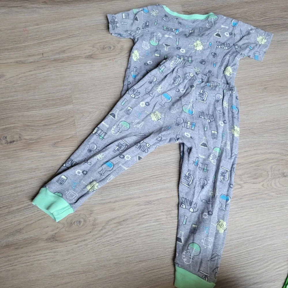 Carter's Pajamas Kids 18M Grey Science Genius STEM Snug Fit 2pc Set Sleepwear
